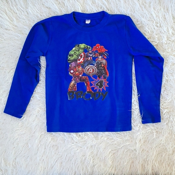 SUPERHERO BIRTHDAY SHIRT - Picture 1 of 5